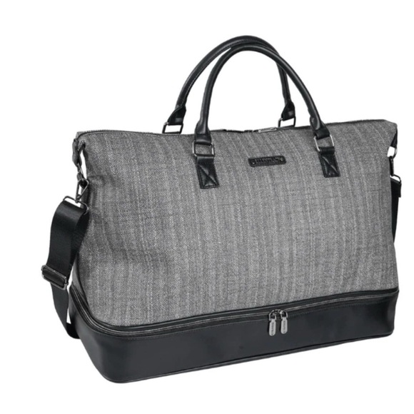 NEW Ellen Tracy Unisex Two-Tone Weekender Duffle Bag - Picture 1 of 12